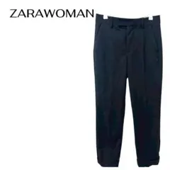 ZARAWOMANブラックパンツ　センタープレス　オフィスカジュアル