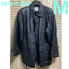 メンズ　 M 秋冬レザージャケット黒　90年代古着　メルカリ便