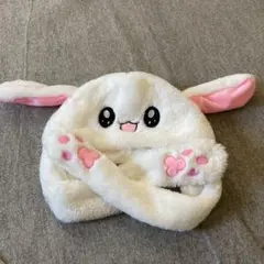 【美品】動く 耳 帽子 うさぎ 被り物