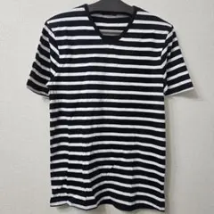 Navy 半袖 ボーダー Tシャツ サイズMのサムネイル