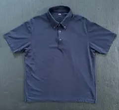 ユニクロ　ネイビー　紺色　エアリズムポロシャツ ボタンダウン