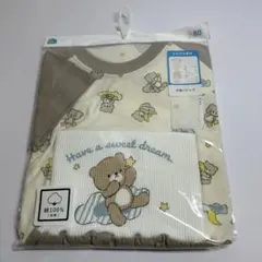新品未開封　ベビー 半袖パジャマ 80 クマ柄