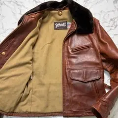 44size/雰囲気抜群✨schott レザージャケット フライト シボ革 - メルカリ