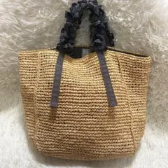 LUDLOW ラドロー かごバッグ トートバッグ ラフィアグレープハンドル F