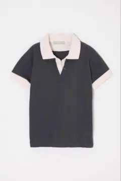 CONTRAST POLOトップス　グレーのサムネイル