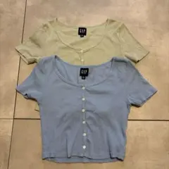 GAP リブ 半袖 カーディガン 2枚セットのサムネイル