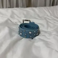 水色 スタッズ付き シリコンベルト