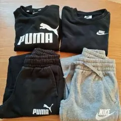 PUMAとNIKEのトレーナーとパンツセット