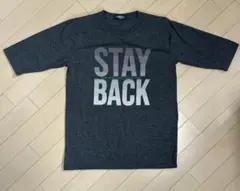 STAY BACK メッセージプリント Tシャツ