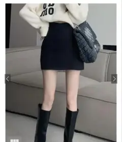 GRL ハイライズミニスカート　ブラック　Sサイズ