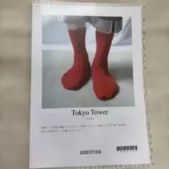 amirisu yukiさんコラボ　靴下図案 Tokyo tower