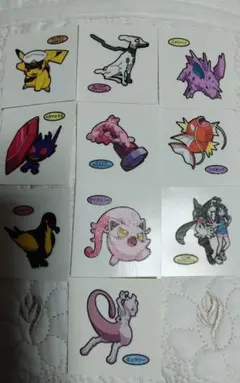 可愛いポケモン!デコキャラシール!10枚セット新品未使用ピカチュウ入り2026