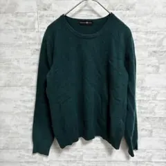高島屋 カシミヤ100% ニット セーター フォレストグリーン 緑 高級 M