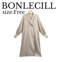 ボンルシール BONLECILL バックプリーツ トレンチコートロング ベージュ