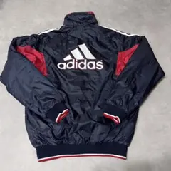 adidas ナイロンジャケット ハーフジップ　裏起毛　Sサイズ
