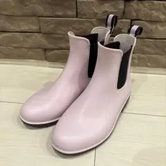 レインブーツ　子供　20cm 薄紫サイドゴア ゴム長靴