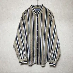 TRADER BAY ストライプ ボタンダウンシャツ XL