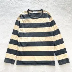 agnes b. アニエスベー 長袖Tシャツ ボーダー 綿100% レトロ