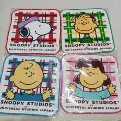 スヌーピーのハンドタオル4枚セット