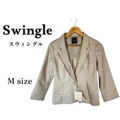 Swingle（スウィングル）テーラードジャケット Mサイズ　ベージュ　美品のサムネイル