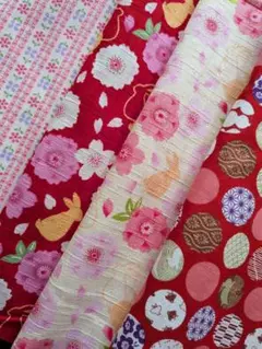 ★セール★ ハギレおまとめ　[約55cm×約25cm]　4点セット
