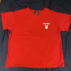 PLAYBOY x one way Vネック Tシャツ レッド Mのサムネイル