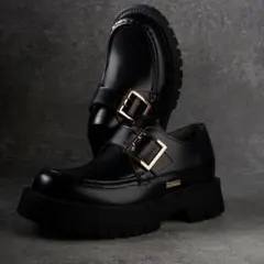 ADRER】チャンキーハイブリッドローファー black x gold M - メルカリ