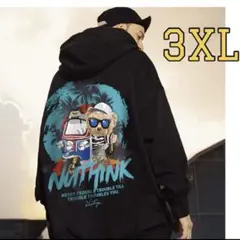 パーカー メンズ　ビッグシルエット 韓国風 ストリート 薄手　トレーナー　裏起毛