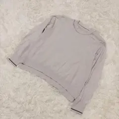 Reflect ニット 切替デザイン くすみベージュ きれいめ ナチュラル