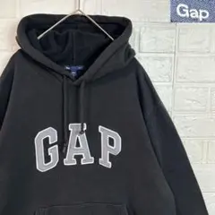 GAP ギャップ ワッペン刺繍 裏起毛 スウェット パーカー 古着