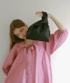 【美品】エフォル　フェイクレザー　マルシェミニバッグ　ミニバッグ　ハンドバッグ