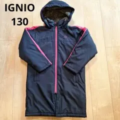 IGNIO 中綿コート 130サイズ ネイビー/ピンク　ベンチコート