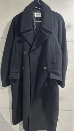 monkey time 黒 ダブルブレスト ロングコート