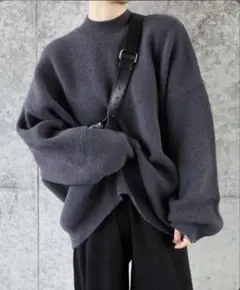 シンプルオーバーサイズニット　セレクトモカ