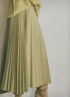 CLANE ミックスプリーツアシンメトリースカート