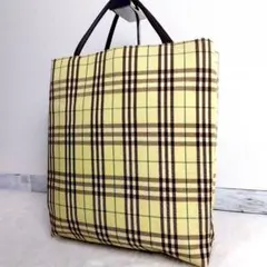 ✨美品✨BURBERRY　バーバリー　トートバッグ　ノバチェック　キャンバス