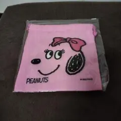 PEANUTS スヌーピー 巾着袋 ピンク 2022