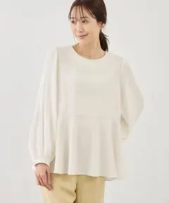 ロペピクニック　袖プリーツフレアブラウス