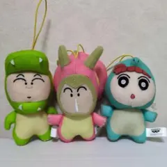 映画クレヨンしんちゃん★オラたちの恐竜日記 カスカベ防衛隊みにぬいぐるみ★3種