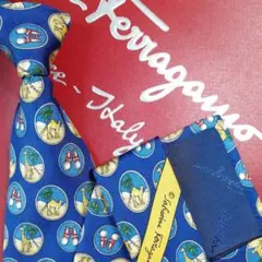Salvatore Ferragamo フェラガモ ネクタイ 高級シルク