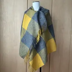 ヴィヴィアンウエストウッド オーブ刺繍 ストール マフラー チェック イエロー系