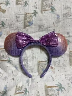 ミッキー型カチューシャ 紫・ピンク