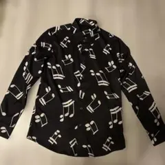 ノーブランド　音符シャツ