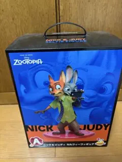 ズートピア Happyくじ A賞 ニック＆ジュディ セルフィーフィギュア