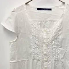 【THE EMPORIUM】ジエンポリアム 半袖 チュニック ホワイト M