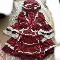 BABY エリザベスワンピース エンジ - メルカリ
