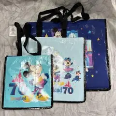 海外限定　ショッパー　カリフォルニアディズニー　ショッピングバッグ　70周年