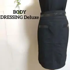 BODY DRESSING DeIuxe 黒 タイトスカート 光沢ウエストバンド