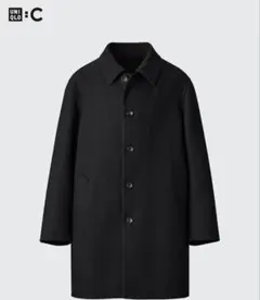 ユニクロ　ダブルフェイスコート　黒　Mのサムネイル