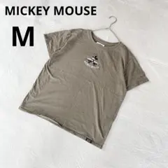 ミッキーマウス サーフィン 刺繍 ラグナビーチ 半袖 Tシャツ カーキ Mのサムネイル